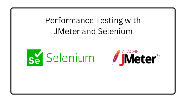 Illustration showcasing performance testing setup with JMeter and Selenium for comprehensive application analysis.