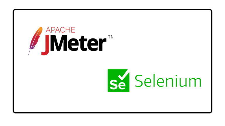 Dashboard showing performance metrics like response time, throughput, and error rates collected using JMeter and Selenium.