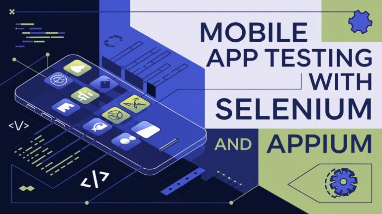 Step-by-step guide image for setting up Selenium and Appium for mobile app automation testing.